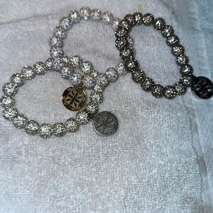 Silver snd Gray Rustic Cuff Set